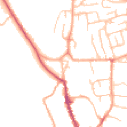 Daytime road noise heatmap for SY8 1DX