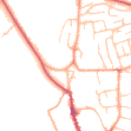 Daytime road noise heatmap for SY8 1DY