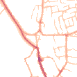 Daytime road noise heatmap for SY8 1DZ