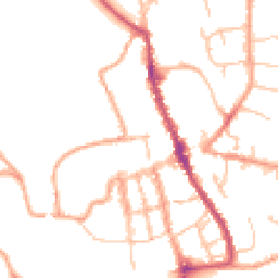 Daytime road noise heatmap for SY8 1EF