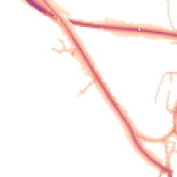 Daytime road noise heatmap for SY8 1GX