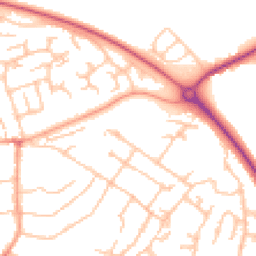 Daytime road noise heatmap for SY8 1GY