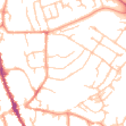 Daytime road noise heatmap for SY8 1HA