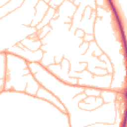 Daytime road noise heatmap for SY8 1ND