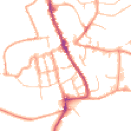 Daytime road noise heatmap for SY8 1NN