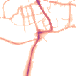 Daytime road noise heatmap for SY8 1PL