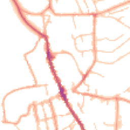Daytime road noise heatmap for SY8 1PZ