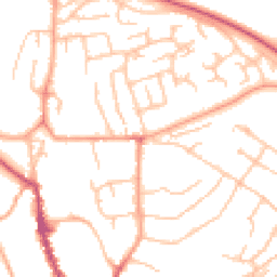 Daytime road noise heatmap for SY8 1RY