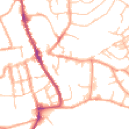 Daytime road noise heatmap for SY8 1SB