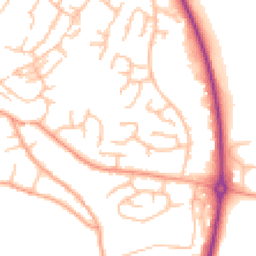 Daytime road noise heatmap for SY8 1TJ