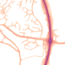 Daytime road noise heatmap for SY8 1TS