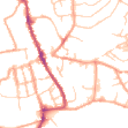 Daytime road noise heatmap for SY8 1TT