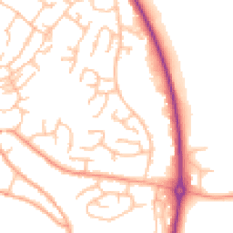 Daytime road noise heatmap for SY8 1UE