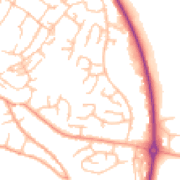 Daytime road noise heatmap for SY8 1UG