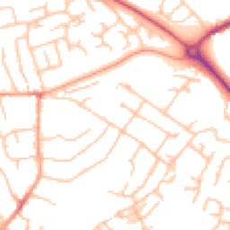 Daytime road noise heatmap for SY8 1UT