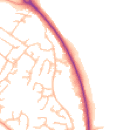 Daytime road noise heatmap for SY8 1XJ