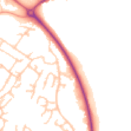 Daytime road noise heatmap for SY8 1XL