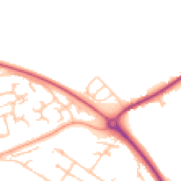 Daytime road noise heatmap for SY8 2BF