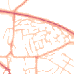 Daytime road noise heatmap for SY8 2LX