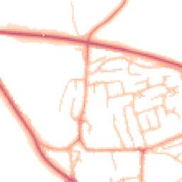 Daytime road noise heatmap for SY8 2LY