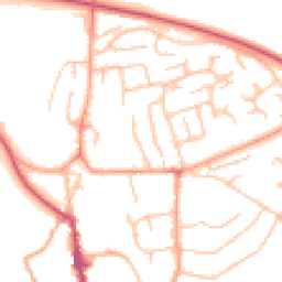 Daytime road noise heatmap for SY8 2NG