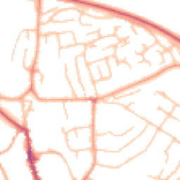 Daytime road noise heatmap for SY8 2NL
