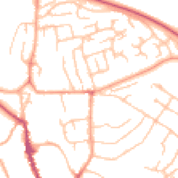 Daytime road noise heatmap for SY8 2NX