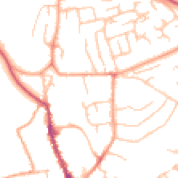 Daytime road noise heatmap for SY8 2NZ