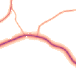 Daytime road noise heatmap for SY8 3ET