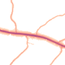 Daytime road noise heatmap for SY8 3HS