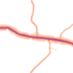 Daytime road noise heatmap for SY8 3HT