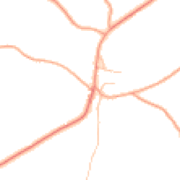 Daytime road noise heatmap for SY8 3JE