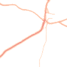 Daytime road noise heatmap for SY8 3JN