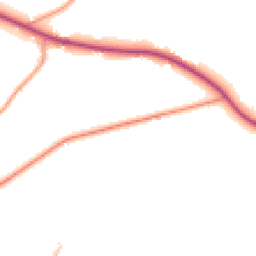 Daytime road noise heatmap for SY8 3JQ