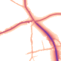 Daytime road noise heatmap for SY8 4AN