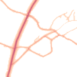 Daytime road noise heatmap for SY8 4BF