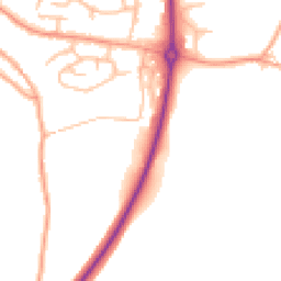 Daytime road noise heatmap for SY8 4BP