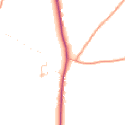 Daytime road noise heatmap for SY8 4EA