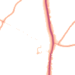 Daytime road noise heatmap for SY8 4EW