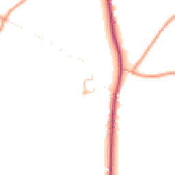 Daytime road noise heatmap for SY8 4EZ