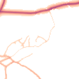 Daytime road noise heatmap for SY8 4HL