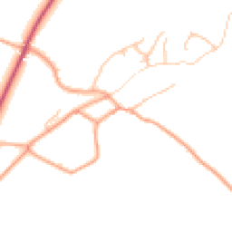 Daytime road noise heatmap for SY8 4HR