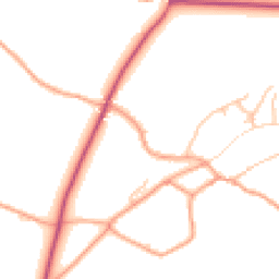 Daytime road noise heatmap for SY8 4HW
