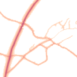 Daytime road noise heatmap for SY8 4JP