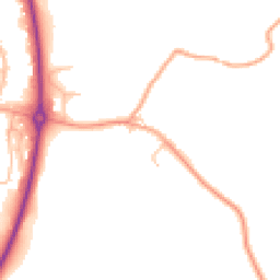 Daytime road noise heatmap for SY8 4JT