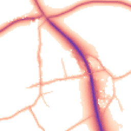 Daytime road noise heatmap for SY8 4NJ
