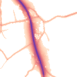 Daytime road noise heatmap for SY8 4NT
