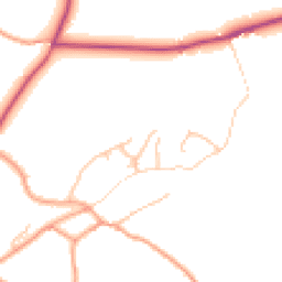 Daytime road noise heatmap for SY8 4PG