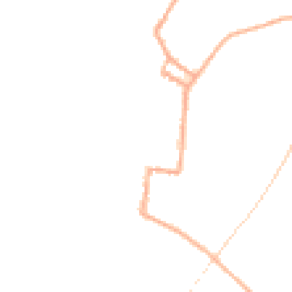 Night-time road noise heatmap for SY9 5AD