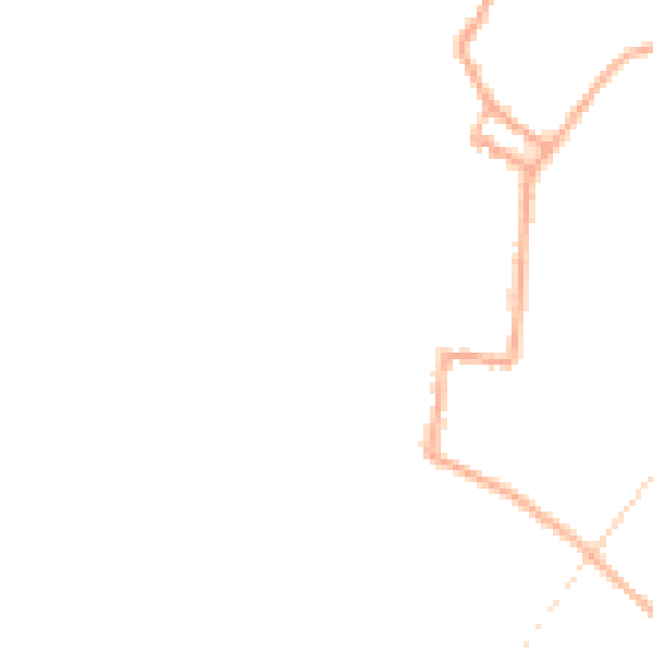 Night-time road noise heatmap for SY9 5AZ